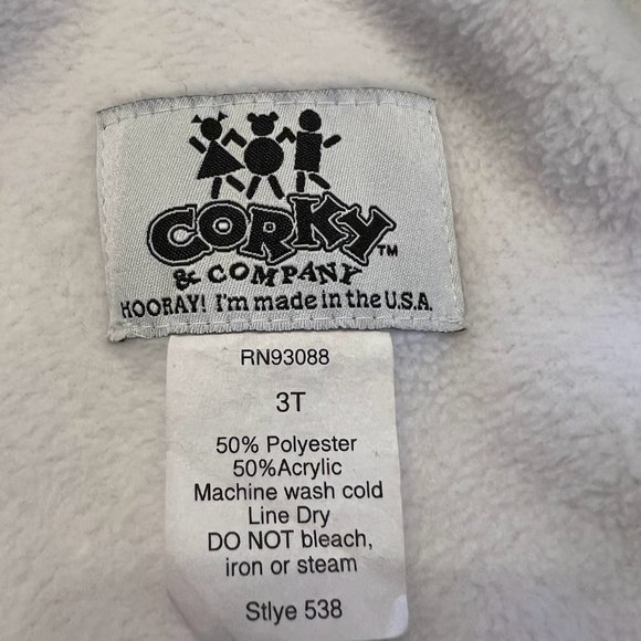 SWeeT + FuN CORKY & CO Pink Fringed Hood Jacket Flower Accents Warm SWiNG COAT 3 - Picture 9 of 11